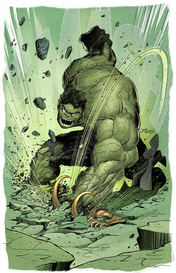 Loki Puny God Art T-Shirt New 2XL Tags Hot Colors Marvel Comics Hulk Vs 