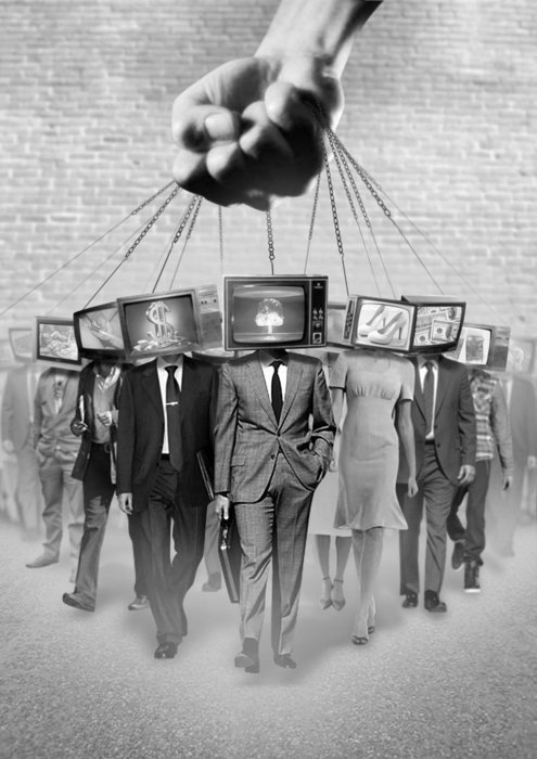 aksoaksoaksak:  Televisão pura manipulação, distorcendo o ponto de vista e alienação ConeCrewDiretoria 