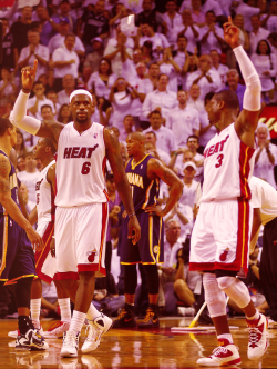 -heat:  Wade and LeBron combined for 58 points