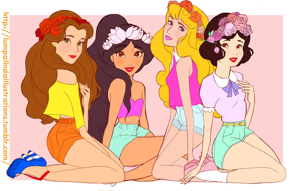Disney princess hipsters