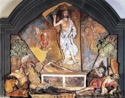 Andrea del Verrocchio (1435 1488), Resurrezione di Cristo, terracotta policroma