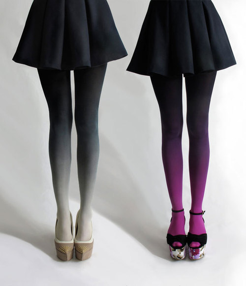 meganis2015: My girlfriend (left) and I (right) just love to wear these opaque pantyhose under our s