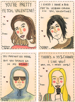 thepaintedlady89:  Valentine’s Day cards based on Mean Girls?! I’ll definitely be giving these out next year haha.