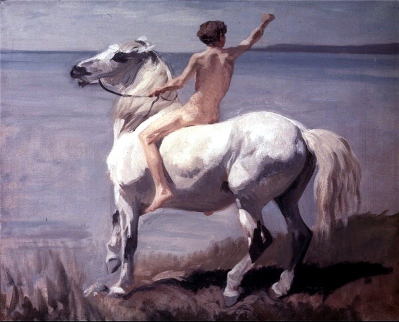 ville-rose:  Rudolf Koller Auf dem Schimmel (На белом коне). 