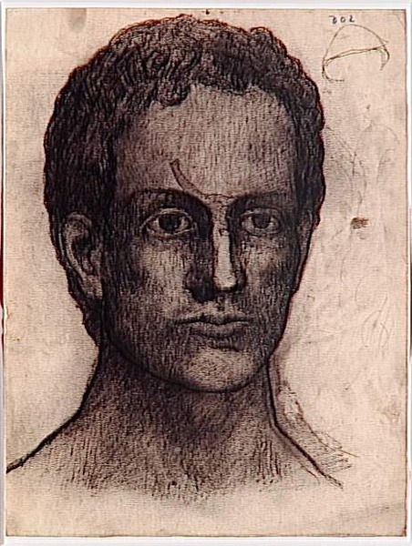 ville-rose:  portrait d'homme, 1902-Picasso 