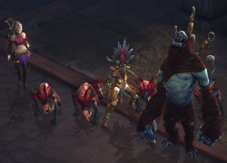 My Witch Doctor and her zombie posse in Diablo