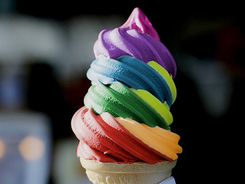 fridgebook:  Rainbow Swirl Ice Cream 