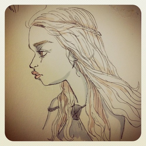 katiejrice: Khaleesi doodle. (Taken with instagram)