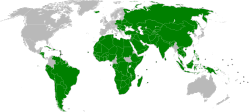 vietnamization:  Map of Countries which officially