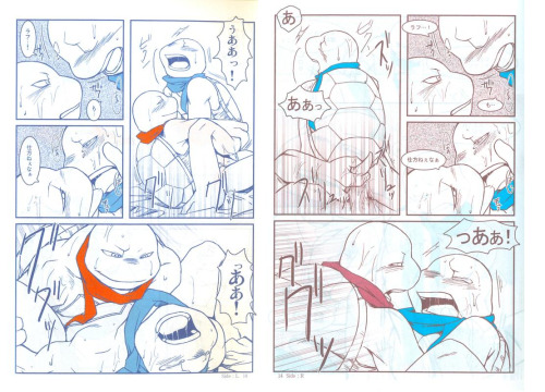 foxkid1302:Ah. This brings back memories. This was the first NSFW doujinshi of R/L and of TMNT that 