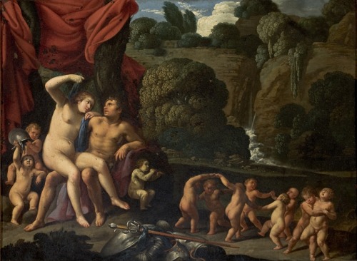 necspenecmetu:Carlo Saraceni, Venus and Mars, c. 1605