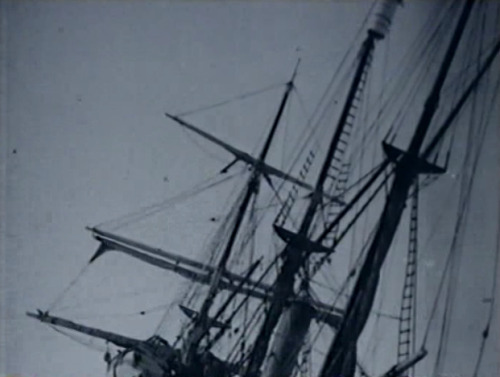 The masts of the ship Endurance, 1915 (I think?).  They started collapsing after she was stuck 