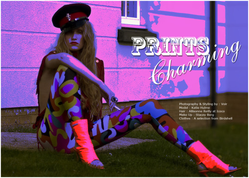 PRINTS CHARMING - Photographic Shoot by Voir featuring Versace-esqe pants.  Model : Katie Hulme