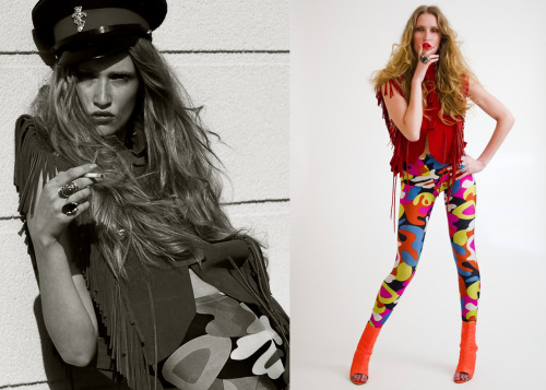 PRINTS CHARMING - Photographic Shoot by Voir featuring Versace-esqe pants.  Model : Katie Hulme