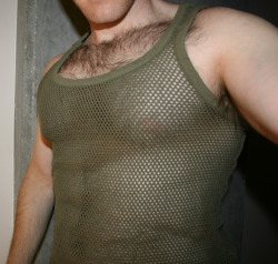 So sexy it just makes you wanna rip that tank top off and ravish those hairy pecs