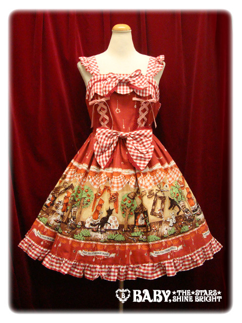 izzydizzybear: “My little red riding hood” gingham check jumper skirt The link: w