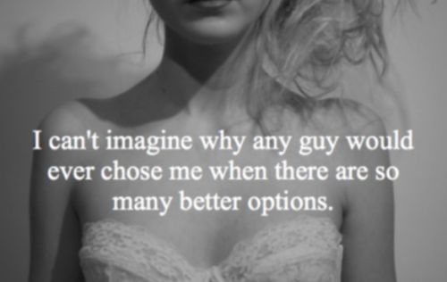 desultorily:  Exactly why I can understand why he’d like her instead of me. I’m not good