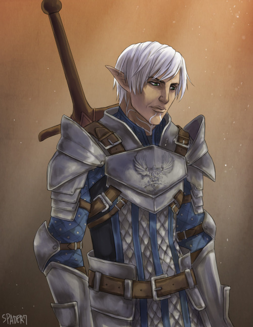 spader7:
“ cypheroftyr suggested Fenris in Grey Warden armor and I was gonna do something cute/funny but then I uh strayed kinda far away from that original idea.
”