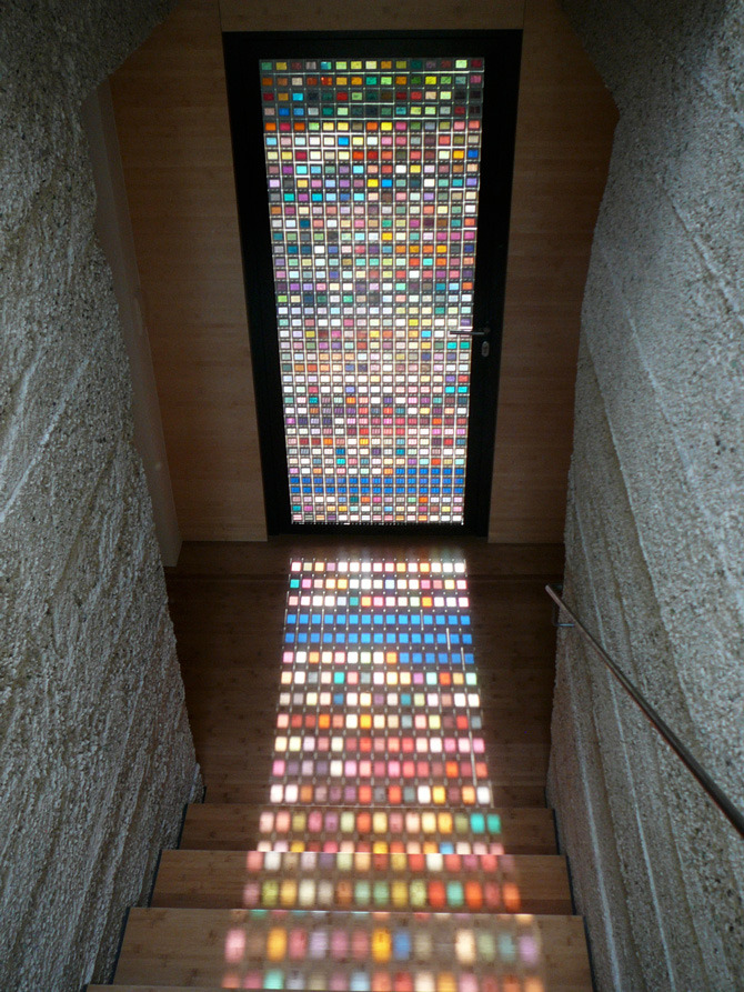 Pantone Stained Glass Window Door by Armin Blasbichler Studio.