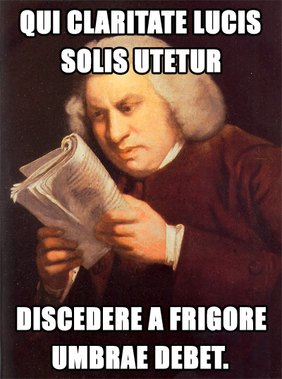 interretialia:interretialia:QUI CLARITATE LUCIS SOLIS UTETURDISCEDERE A FRIGORE UMBRAE DEBET.He that