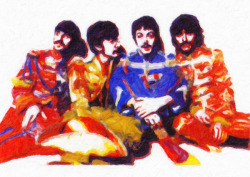 fuckyeahpsychedelics:  “The Beatles” by Manish Mansinh 
