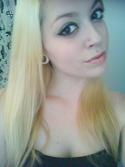 krystill:  When my hair was bleach blonde. 