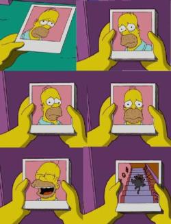  “Marge, en la última foto me estoy riendo