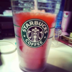 alicewhyy:  Watermelon slush in a Starbucks