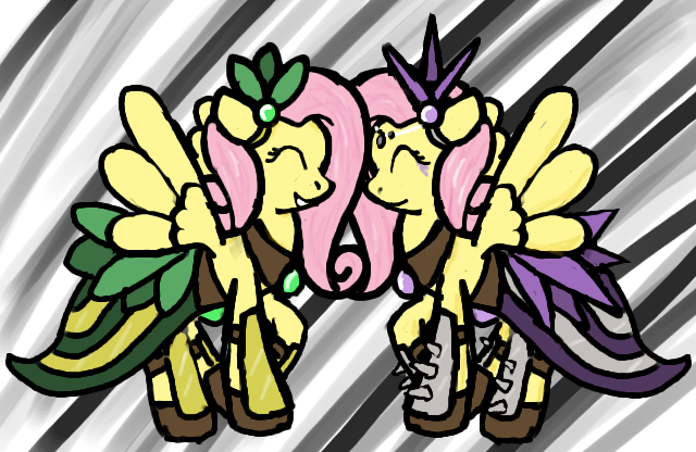fluttershai:  Pony prom thingy. Fluttershy and myself.  &lt;3