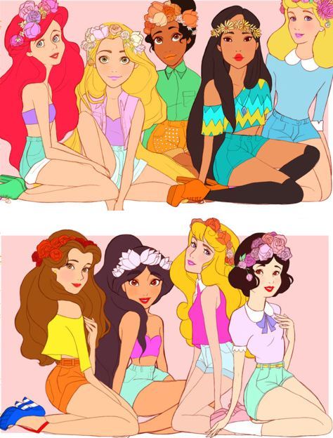 Disney princess hipsters