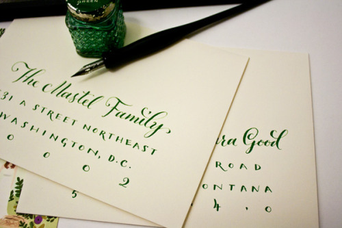 Plurabelle www.plurabellecalligraphy.com Cards and envelopes calligraphy specialist from US.