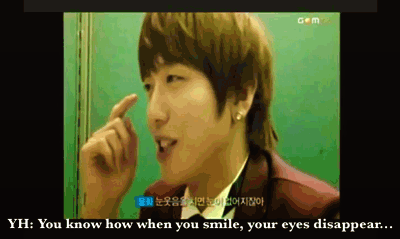aishahzaidi-blog:  Yonghwa talking about Minhyuk’s eyesmile 