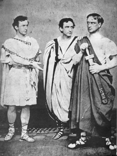 Left to right: John Wilkes Booth, Edwin Booth and Junius Booth, Jr. in Shakespeare’s “Ju