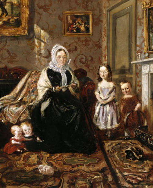 Group Portrait of Henry Clark&rsquo;s Mother-in-law, Mrs Davies, and Four of His Children in the Dra