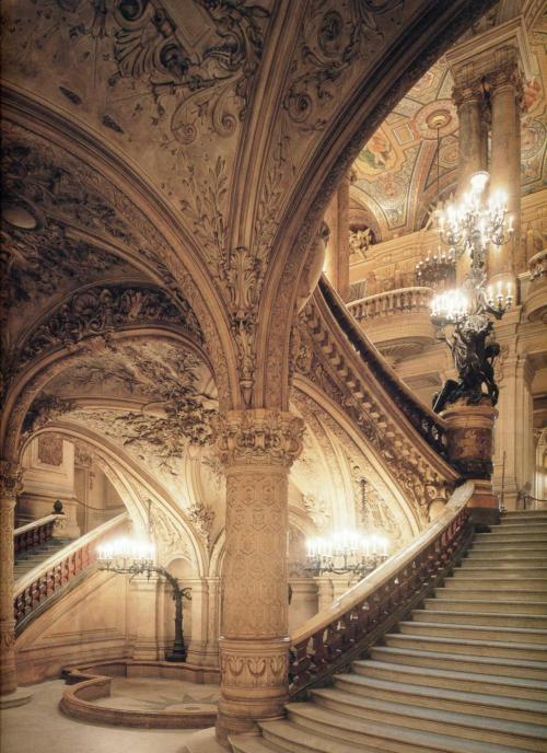 Stairway, Opera Garnier, Paris by Charles Garnier