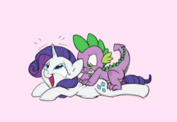 carniscorner:  I just realized one of the biggest advantages of Spike is that he not only has fingers, he has claws. He could probably just open up his own shop where he scratches ponies’ backs all day and… Wait a minute…you little pervs just think