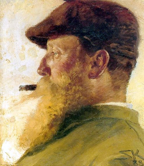 blastedheath:  Christian Krohg (Norwegian, 1852-1925) Self-Portrait 1888. Oil on
