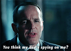 random-nexus:  tygermama:  authormichals:  If you thought the ‘K is Coulson’s dad’ idea stopped at the one gifset…you underestimate how obsessive we can be.   These are making want the fic where K marches into SHIELD and Fury’s all ‘EEEEP!’