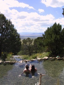 soakingspirit:     Amazing view from Valley View Hot Springs, photo by Orient Land Trust.   Colorado, U.S.A. On the internet@ NSS2011 convention    Truly one of my favorite places in Colorado, but only a warm spring. 