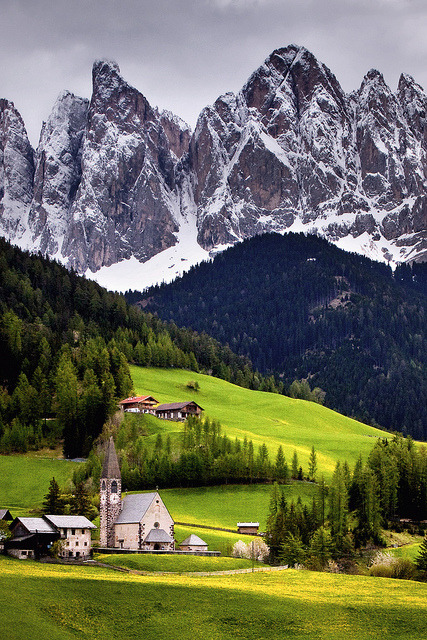 bluepueblo:  Mountain Village, Val di Funes, Italy photo via nico 