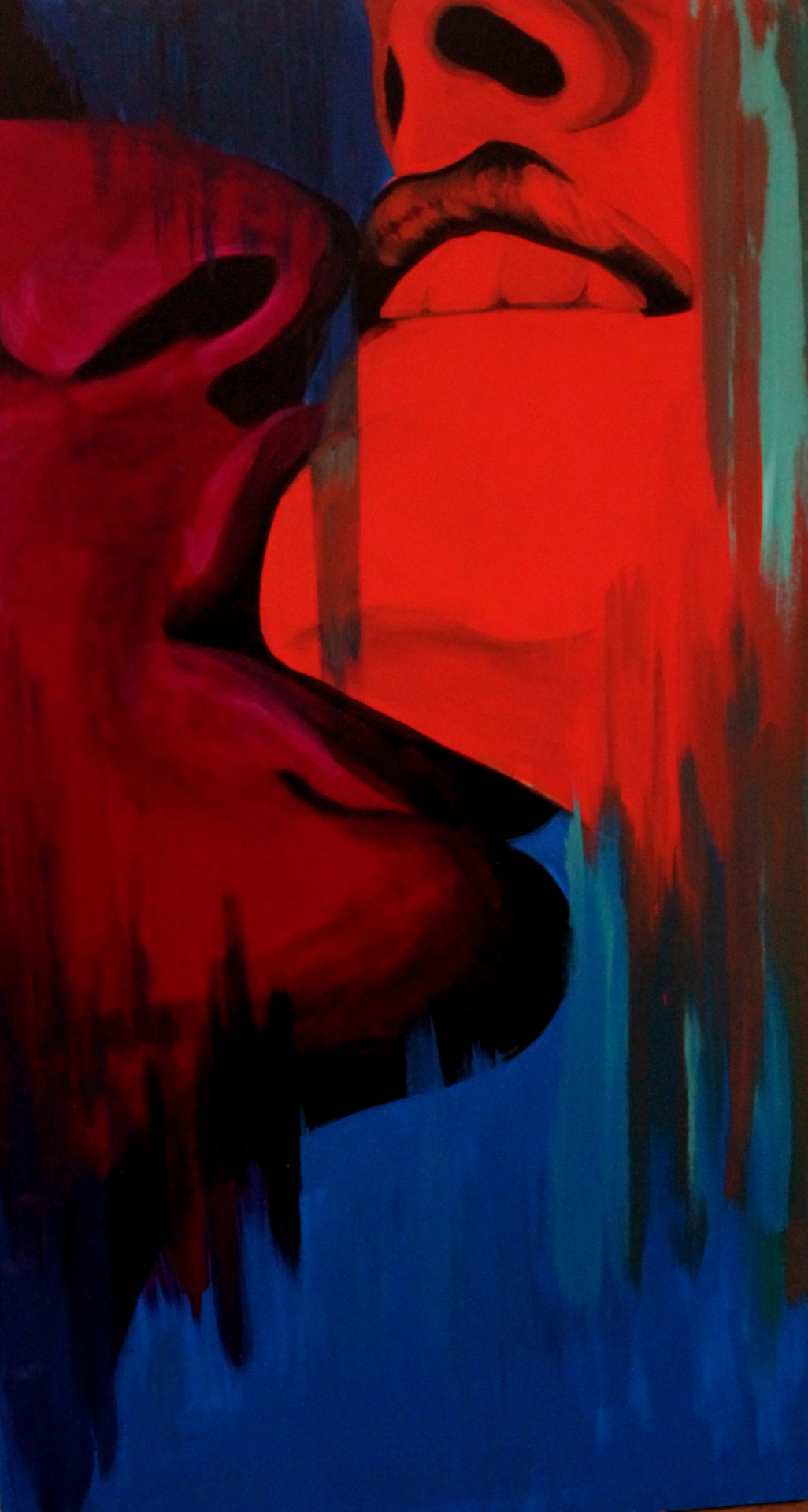 ijania:  A Mixed Feeling, 64in x 35in, Acrylic on Wood BoardFrom theBecoming Expedition 