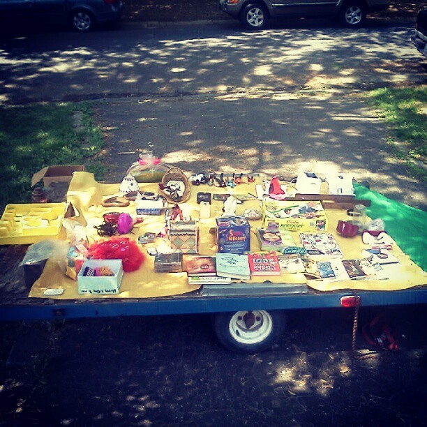 Our yard sale lol couldn&rsquo;t fit it all in the pic though (Taken with instagram)