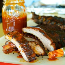 gastrogirl:  baby back ribs with citrus bbq sauce. 