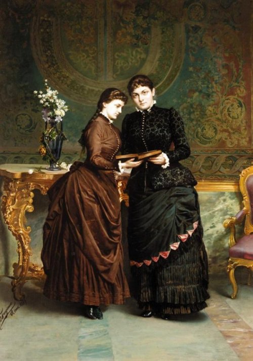 monsieurleprince:  Frangiamore Salvatore (1853-1915) - Portrait of Louisa and Aline Bruce of Dyffryn