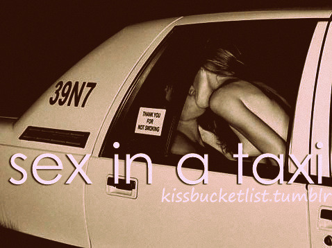 XXX kissbucketlist:  Taxi photo