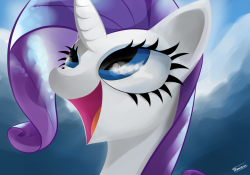 raritybestpony:  Rarity by *Teknibaal  Everything beautiful and radiant 