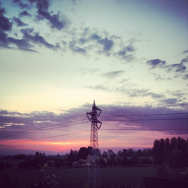 Sunset in Voltabarozzo #padua #voltabarozzo#sunset#polworld #italy (Scattata con