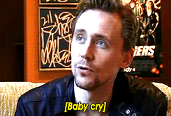 loki-cat:   Tom Hiddleston talks his role in Avengers when a crying baby interrupts