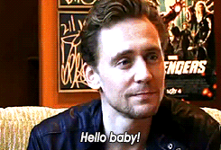 loki-cat:   Tom Hiddleston talks his role in Avengers when a crying baby interrupts