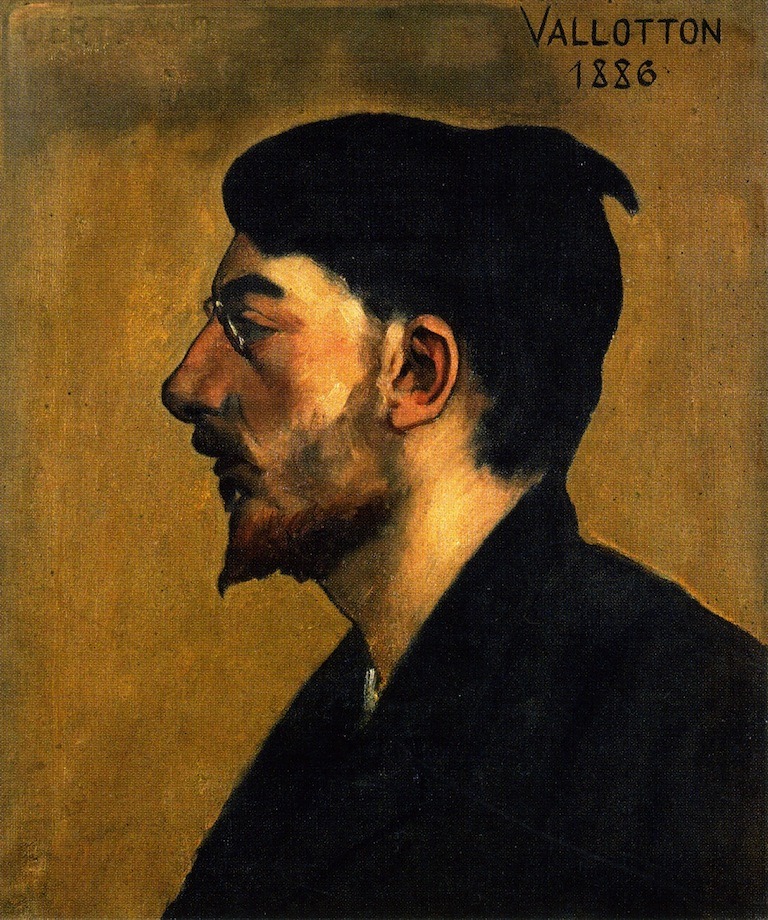 peira:  Felix Vallotton:  Portrait of Emile Bertrand (1886) via The Athenaeum 